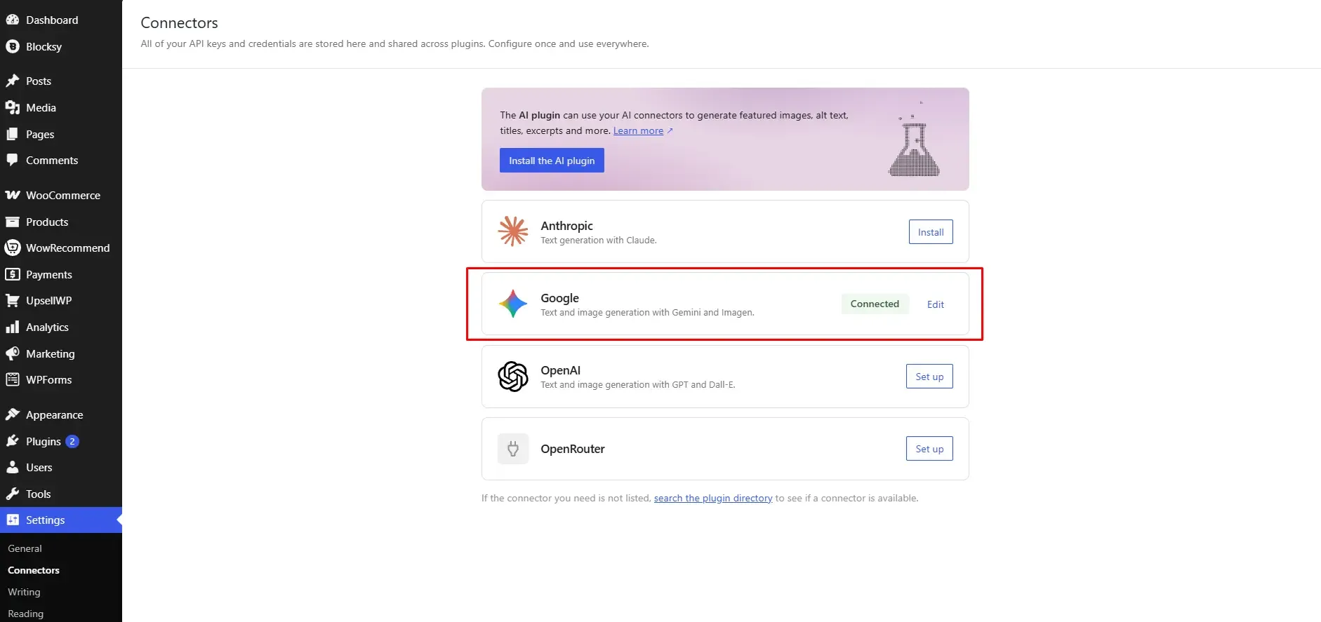Connect an AI Provider