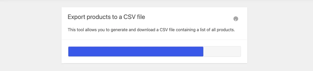CSV file downloaded successfully from WooCommerce