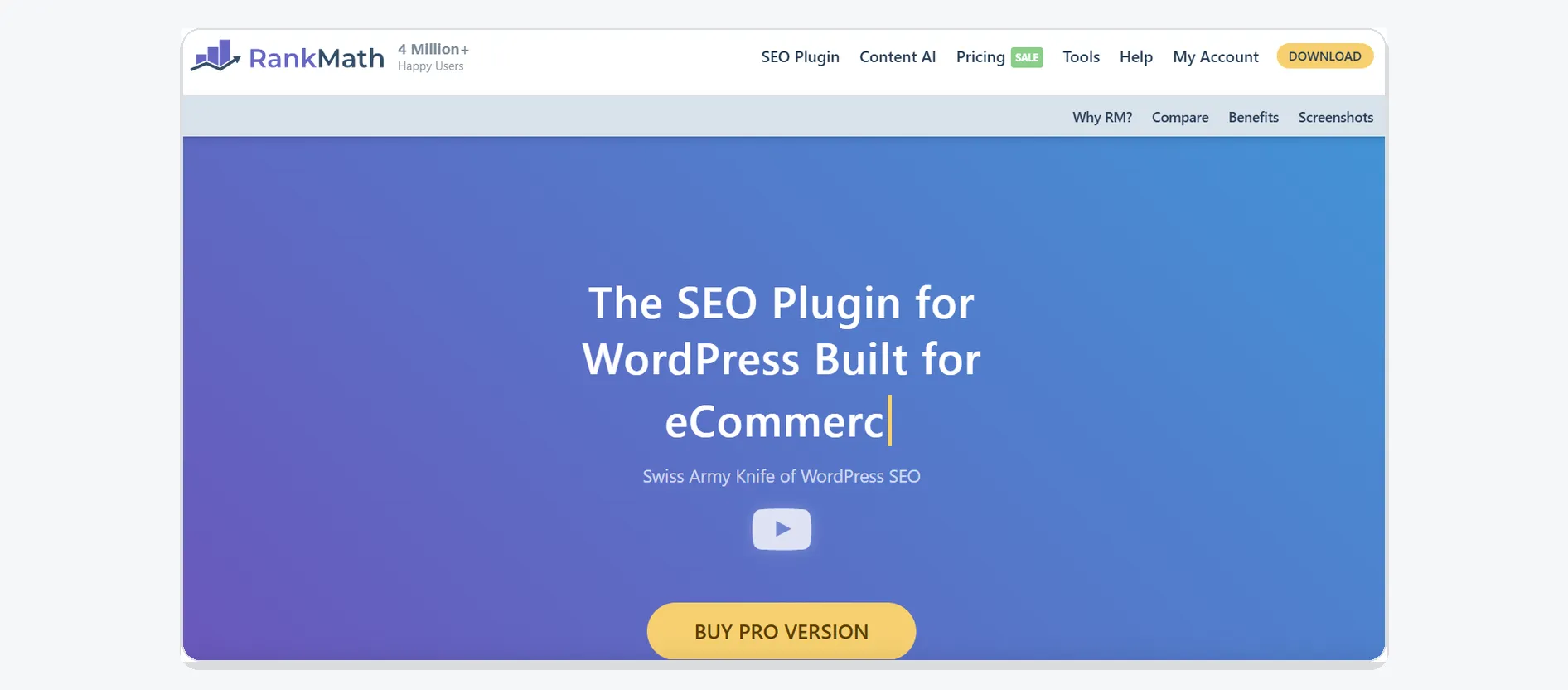Rank Math SEO plugin for WooCommerce products