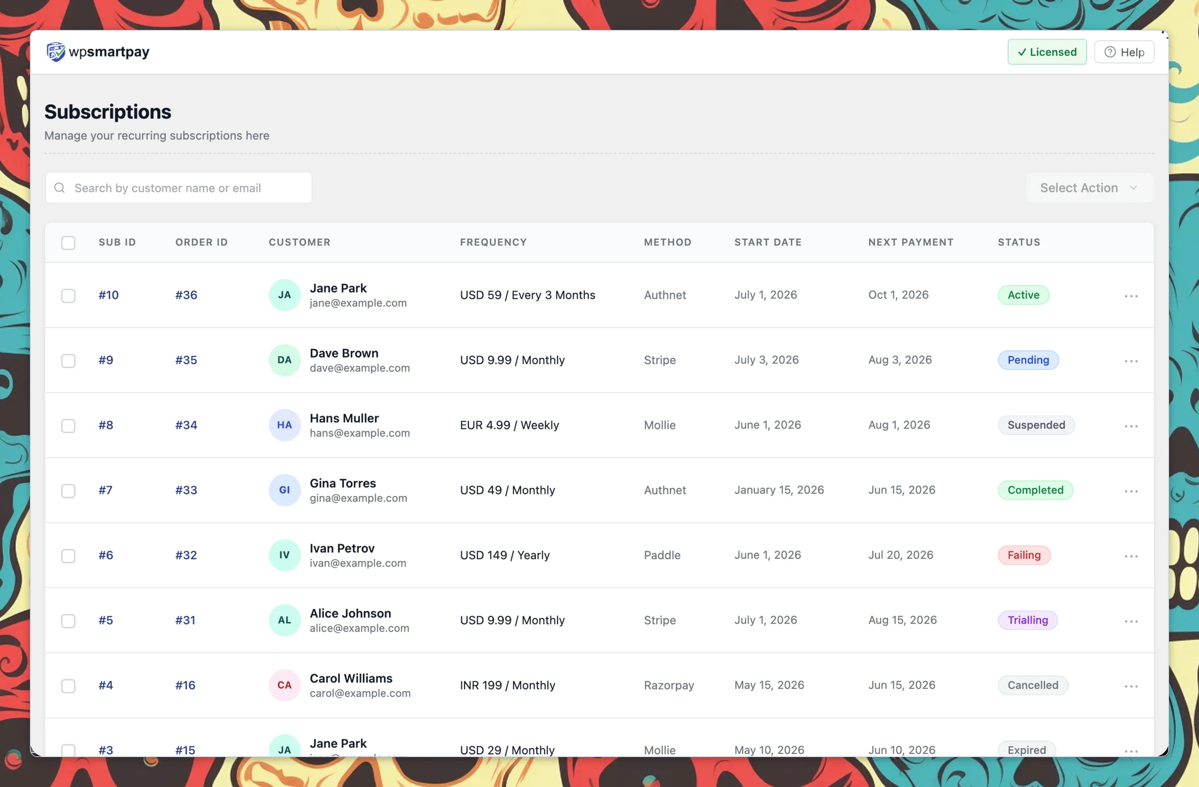 WP Smart Pay 3.0 Recurring Subscriptions Engine