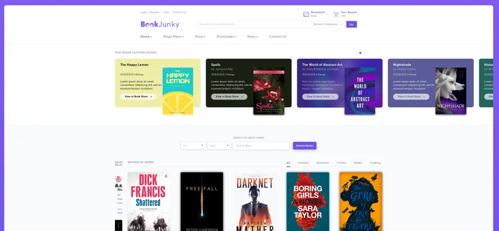 BookJunky wp theme