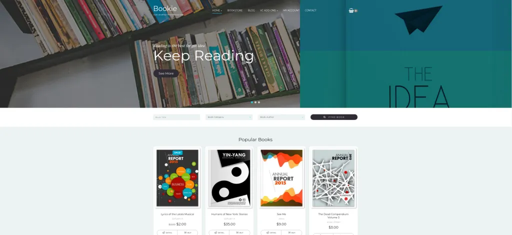 Bookie WP Theme
