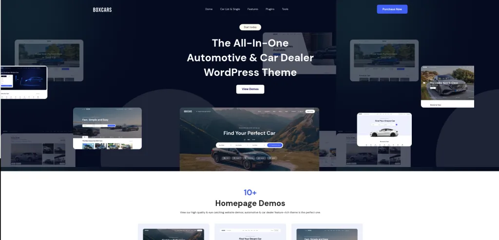 Boxcar Best Dealership WordPress Themes