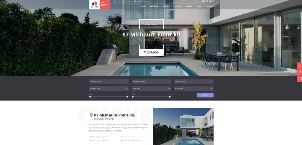 Estate Property Rental WordPress Themes