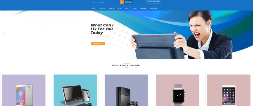 FixPress iPhone Repair WordPress Themes