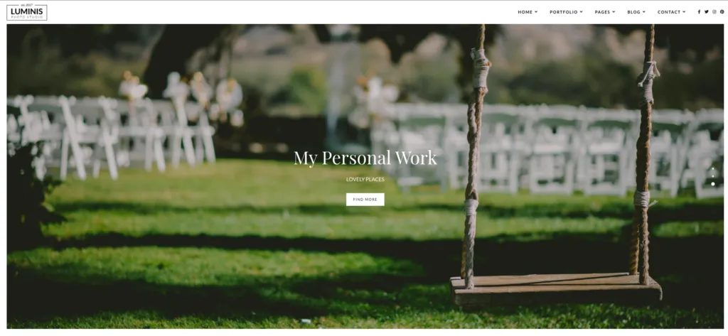  Luminis Wedding Photography WordPress Theme