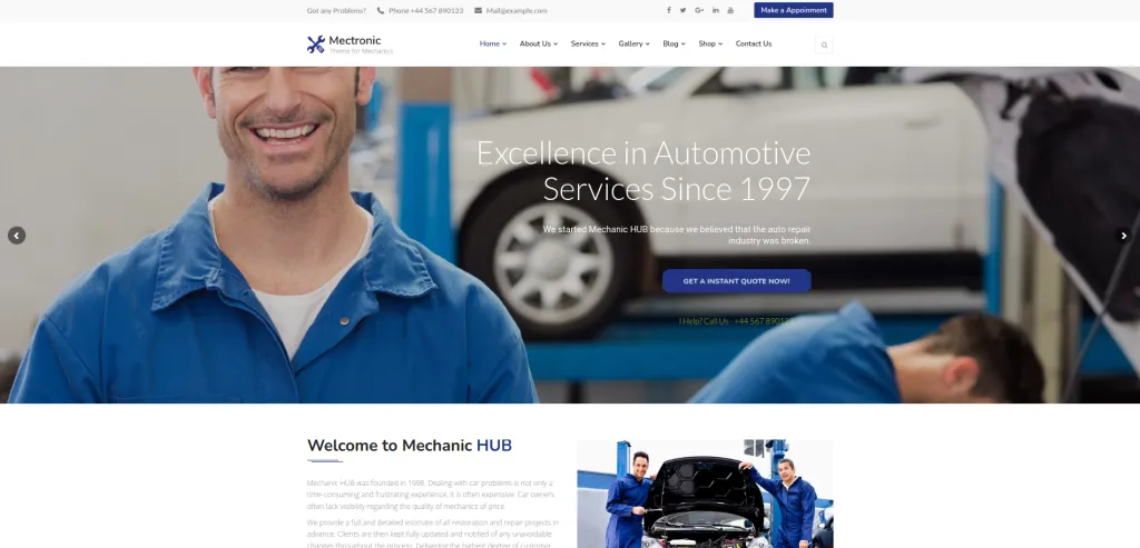 Mectronic WordPress theme 
