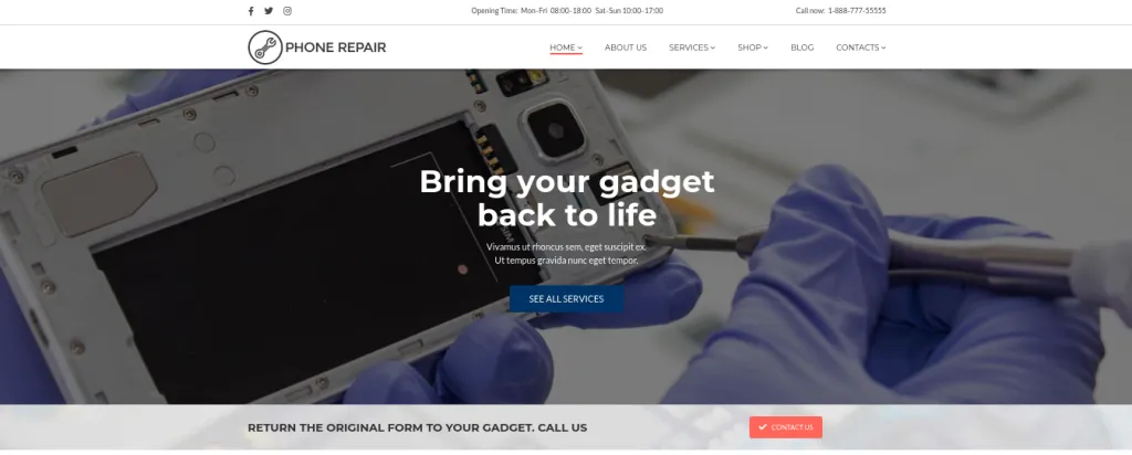 Mob Repair WordPress Theme