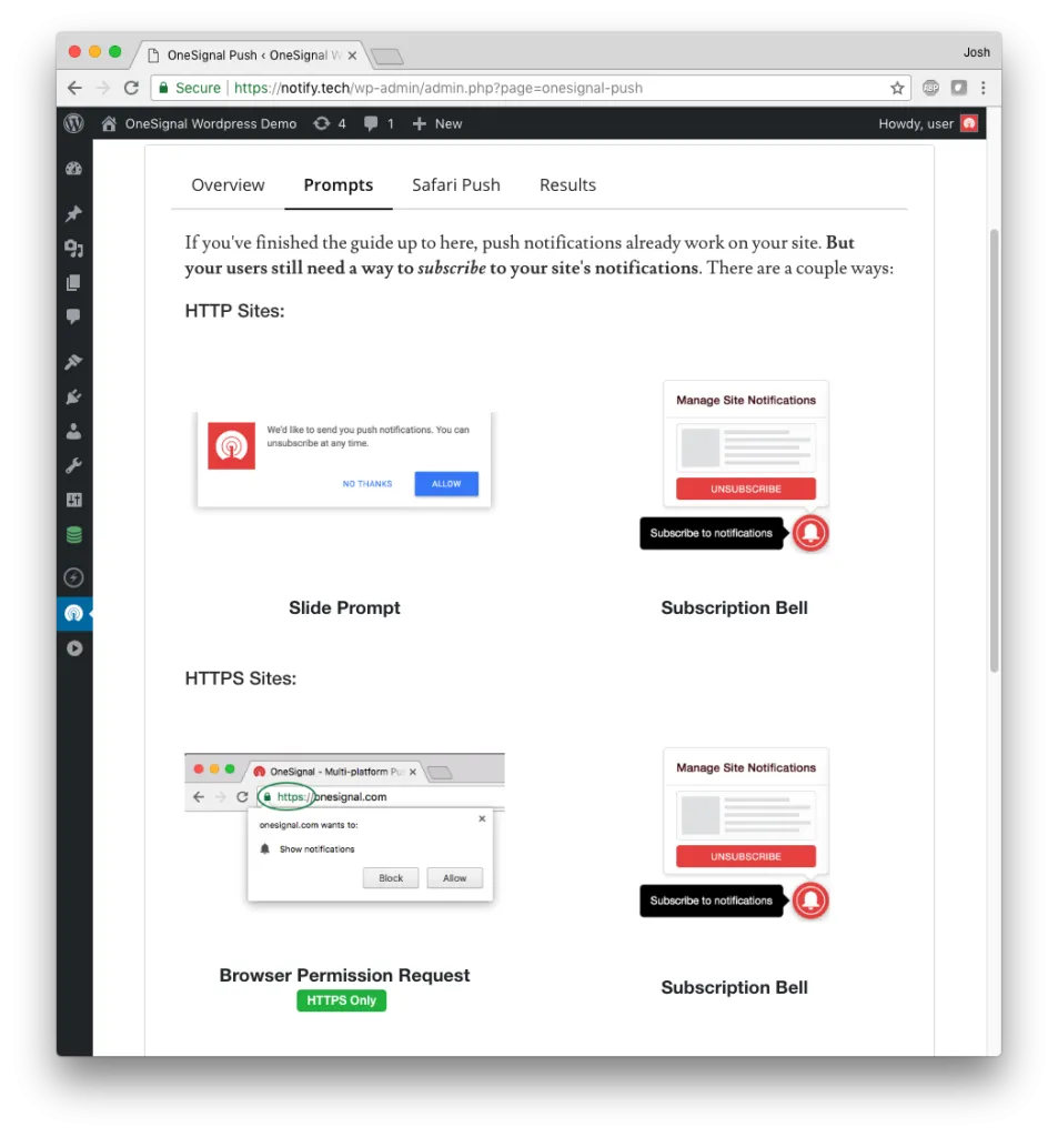 Onesignal plugin