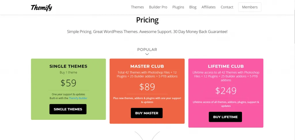 Pricing • Themify 1024x486
