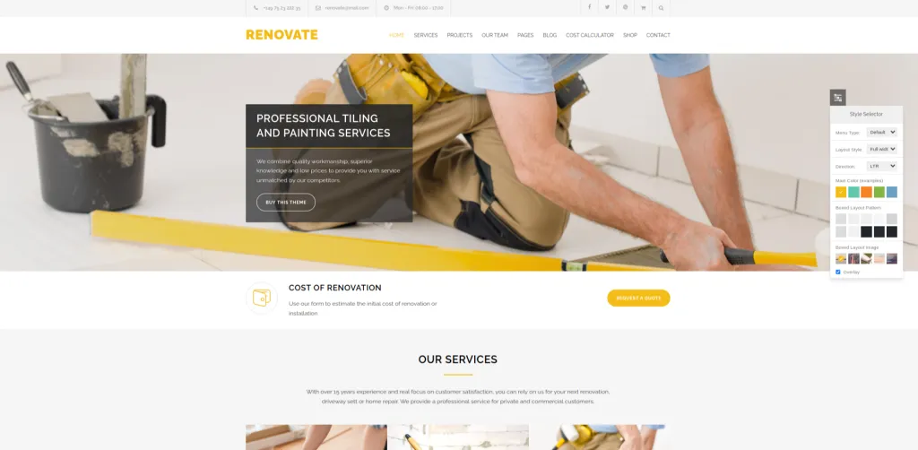 Renovate WordPress Construction Company Themes