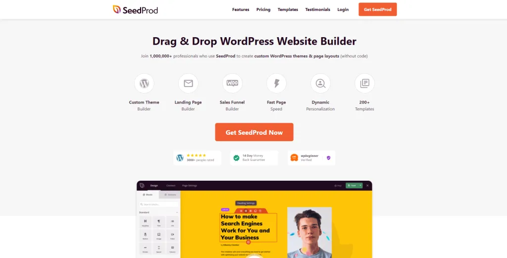 SeedProd Best Drag Drop WordPress Website Builder Landing Page Builder 1024x521
