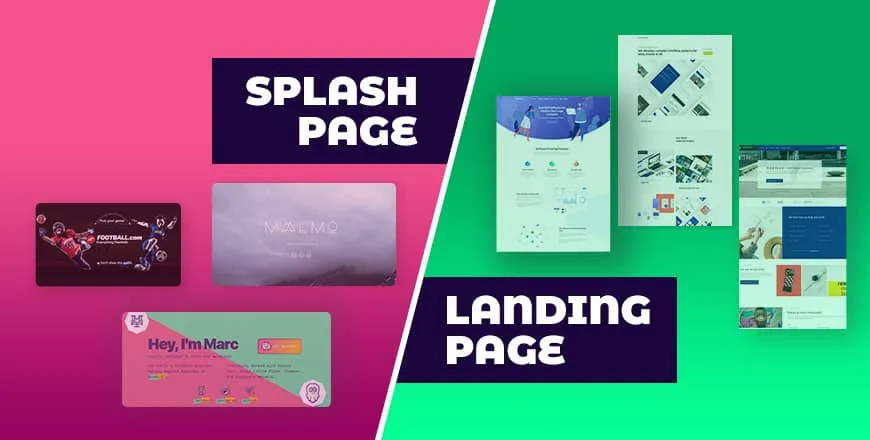 Splash Page vs Landing Page