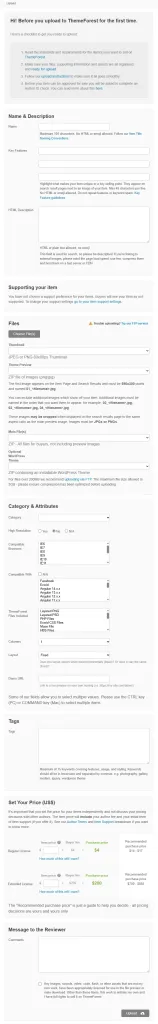 Submitting products on CodeCanyon