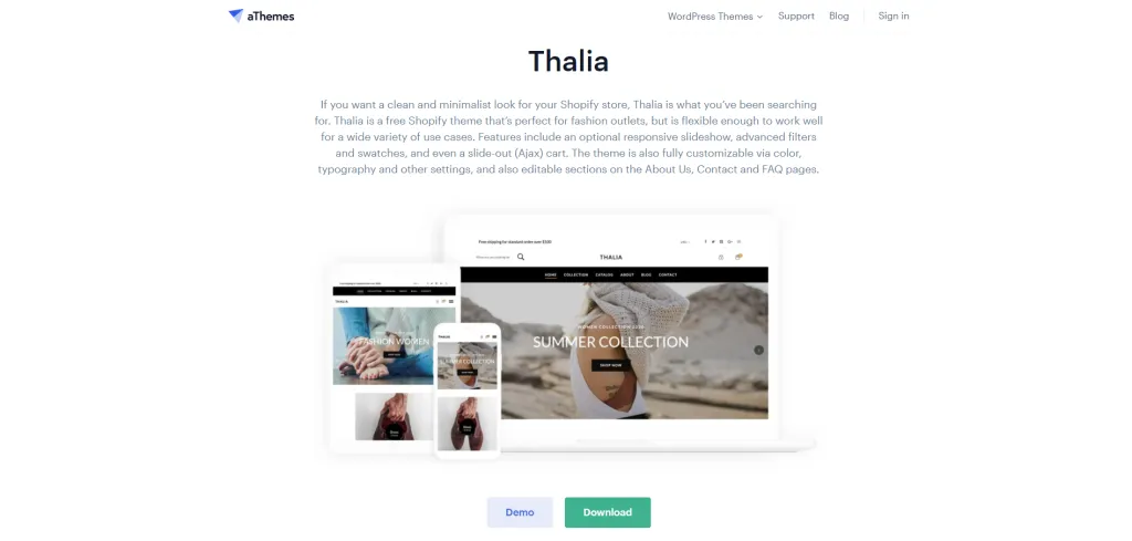 Thalia Free Shopify Theme AThemes 1024x489