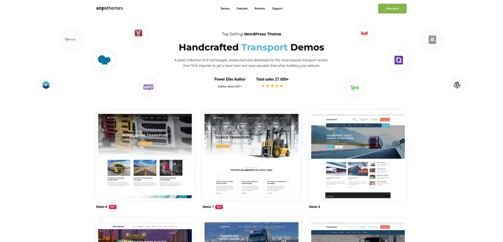 Transport Best Transportation WordPress Theme
