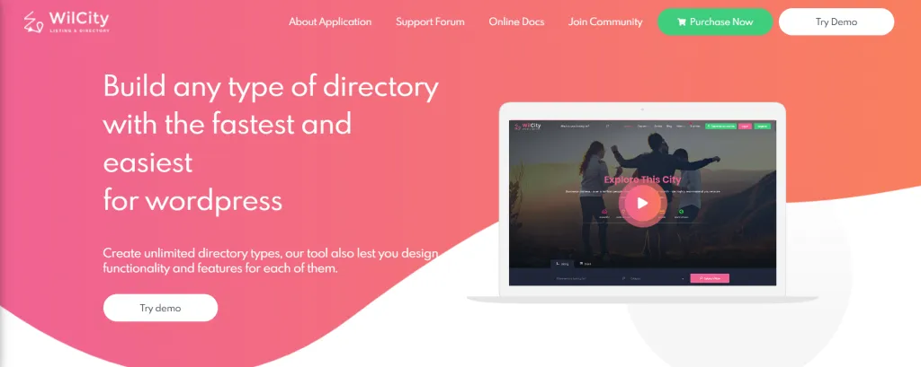 Wilcity Directory Listing WordPress Theme Preview ThemeForest 1 1024x409