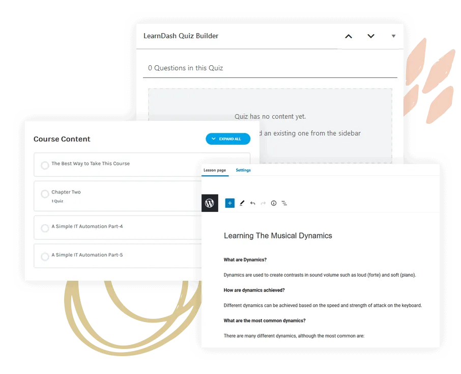 Learndash Course Quiz Lesson