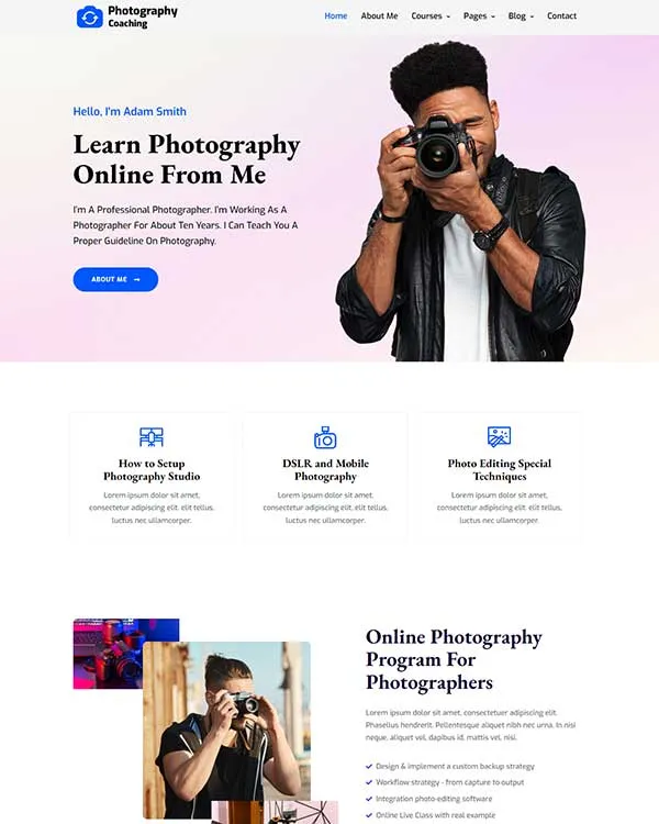 Photography Coach demo