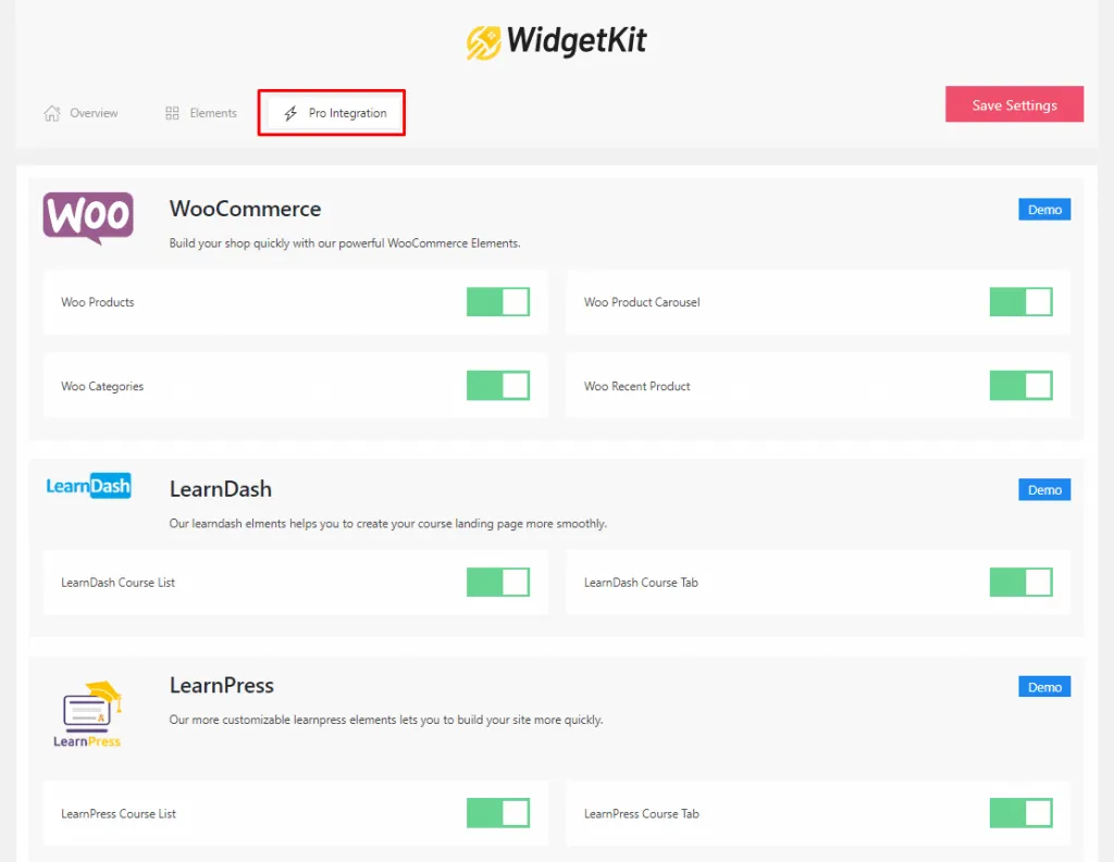 WidgetKit 2.0 integrations
