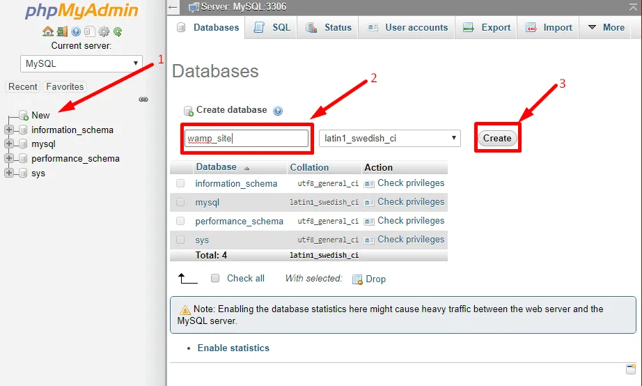 Wamp Database