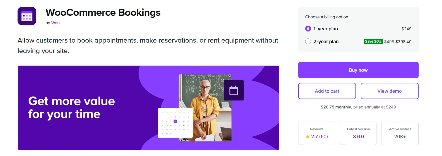 WooCommerce Bookings – Reservations WordPress Plugin WooCommerce Bookings reservations WordPress plugin